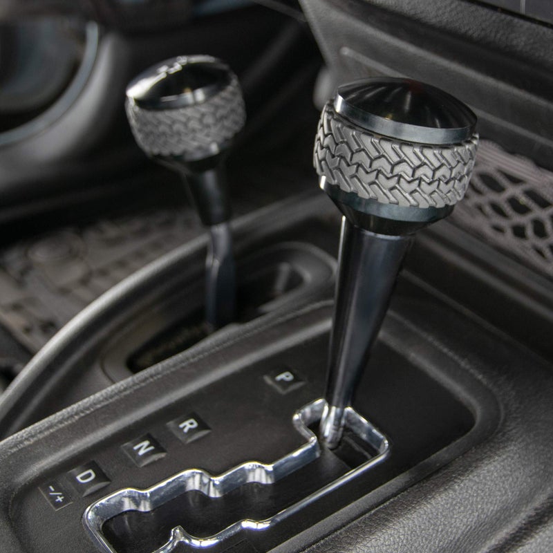 DV8 Offroad Replacement Shift Knob fits 2007-2018 Wrangler JK | 4WD Shifter | Billet Aluminum Construction | Rubber Tire Tread Grip - Image 5